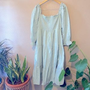 Mint boutique cottage core midi dress